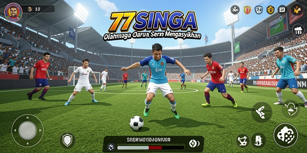 Screenshot utama menampilkan keseruan gameplay olahraga dalam 77SINGA.