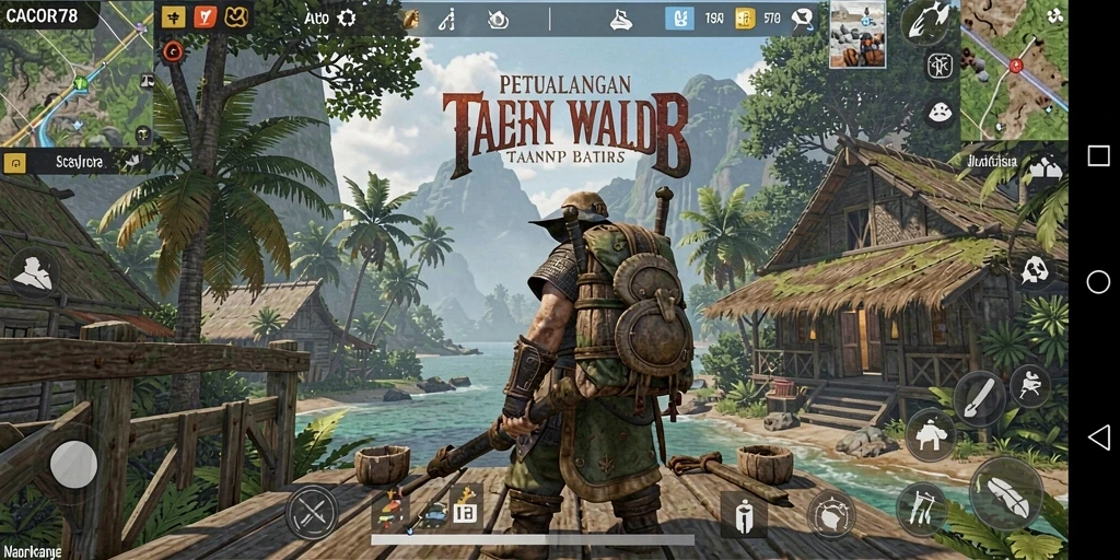 Screenshot menampilkan petualangan epik di dunia Open World.