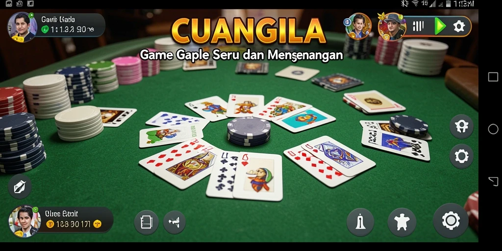 Tampilan screenshot permainan Gaple CUANGILA yang menarik.