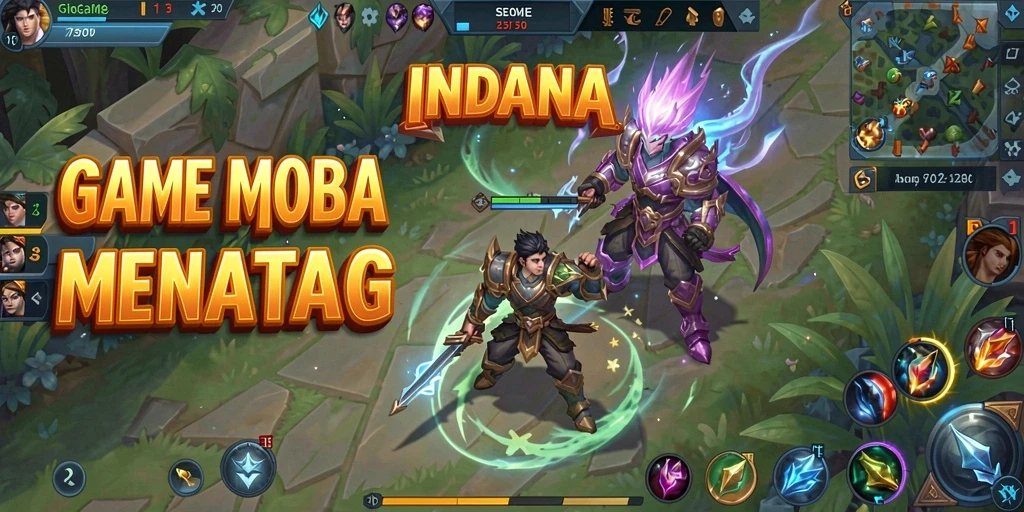 Tampilan gameplay seru INDAAA, menunjukkan pertarungan epik antar karakter.