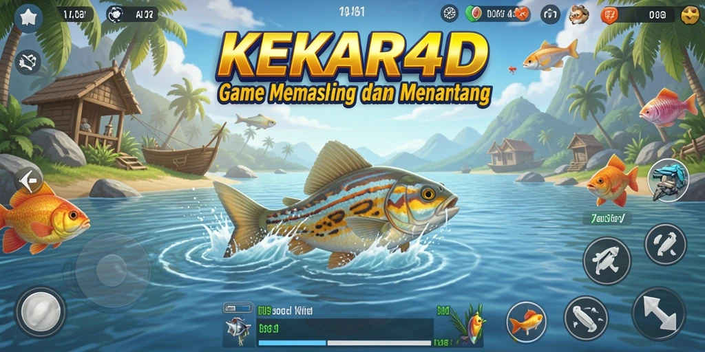 Tampilan gameplay <strong>KEKAR4D</strong> yang memukau saat memancing ikan.