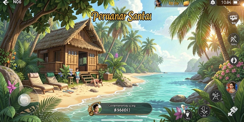 Tangkapan layar dari gameplay N06 yang penuh warna dan menyenangkan.