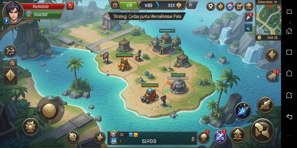 Tampilan menarik dari gameplay strategi V89 yang intens.