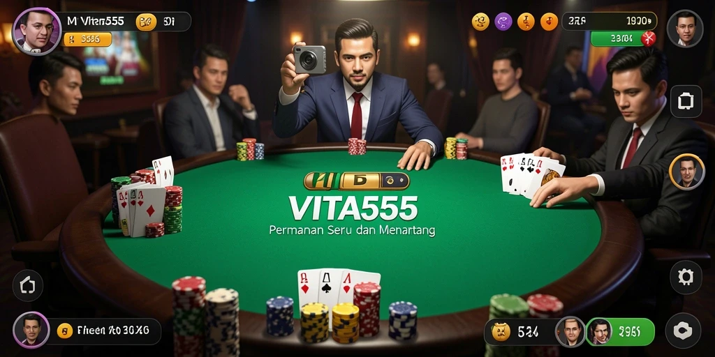 Gameplay Poker VITA555 yang menarik dan seru.