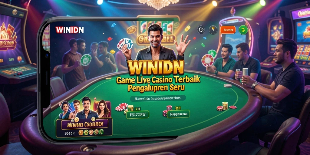 Tampilan gameplay Live Casino yang mendebarkan di WINIDN.